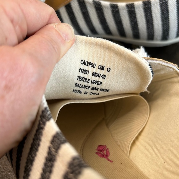 Ross Hommerson Calypso Unisex Slip on Black Stripe Shoes Size 13M/12 - Picture 7 of 9